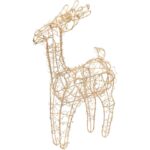 Złoty Renifer Dekoracyjny z Drutu - Świąteczna Ozdoba 30 cm