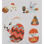 NAKLEJKI SAMOPRZYLEPNE NA OKNO JAJKA 11SZT WIELKANOC - obrazek 3