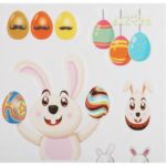 NAKLEJKI SAMOPRZYLEPNE NA OKNO ZAJĄCE 11SZT WIELKANOC - obrazek 2