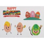 NAKLEJKI SAMOPRZYLEPNE NA OKNO ZAJĄCE 11SZT WIELKANOC - obrazek 3