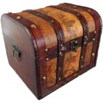 Kufer podróżniczy Globetrotter w brązowej skórzanym wykończeniu, średni rozmiar - obrazek 2