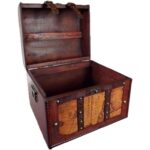 Kufer podróżniczy Globetrotter w brązowej skórzanym wykończeniu, średni rozmiar - obrazek 3