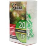 Lampki choinkowe na sznurze ZIELONE CHOINKI 20 led na baterie - obrazek 2