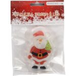 ŚWIĄTECZNA NAKLEJKA ŻELOWA 3 LED NA SZYBĘ OKNO DEKORACJA BOŻE NARODZENIE MIKOŁAJ