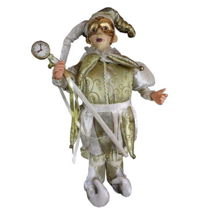 Pierrot animowany w kolorze kremowo-złotym