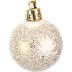 Komplet 24 bombek plastikowych 4 cm złotych - obrazek 2
