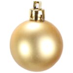 Komplet 24 bombek plastikowych 4 cm złotych - obrazek 3