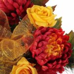 Elegancki Stroik Nagrobny z pomarańczową chryzantemą-wazon - obrazek 2