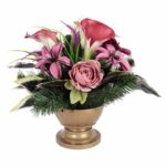 Elegancki Stroik Nagrobny różowa calla gazon