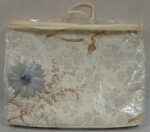 Narzuta patchwork Bawełniana z Wzorem Kwiatowym - Kremowo-Popielata, Dwustronna, W zestawie z Poszewkami - obrazek 3