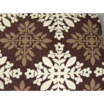 Komplet Narzuta Patchworkowa Kremowo-Brązowa i Poszewki Dwustronne Bawełniane - obrazek 2