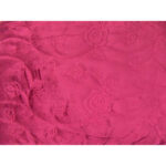 Bordowa Welurowa Narzuta z Haftowanymi Kwiatami i Kompletem Poszewek - obrazek 2