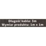Kurtyna świetlna LED 1x1m do dekoracji zewnętrznej, światło zimne białe, odporna na warunki atmosferyczne, 64 diody, kabel zielony - obrazek 3