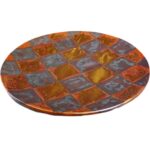 Ceramiczny Talerz Dekoracyjny w Kratę z Możliwością Użycia jako Podstawka Pod Świece