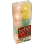 Kule świetlne, 10 LED, 6 cm, na baterie, bawełna, multikolor - obrazek 2