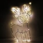 Dekoracja Świetlna LED - Renifer Ciepły Biały 45 cm Zasilanie Bateryjne Do Użytku Wewnętrznego - obrazek 2