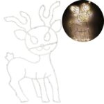 Dekoracja Świetlna LED - Renifer Ciepły Biały 45 cm Zasilanie Bateryjne Do Użytku Wewnętrznego