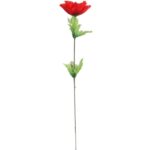 Czerwony Kwiat Dekoracyjny Mak o Wysokości 54 cm - obrazek 2