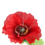 Czerwony Kwiat Dekoracyjny Mak o Wysokości 54 cm - obrazek 3