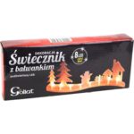 Dekoracja świetlna 8 led Świecznik z Bałwanem na baterie - obrazek 2