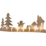 Dekoracja świetlna 8 led Świecznik z Bałwanem na baterie