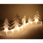 Dekoracja świetlna 8 led Świecznik z Mikołajem na baterie - obrazek 2