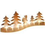 Dekoracja świetlna 8 led Świecznik z Mikołajem na baterie - obrazek 3