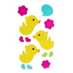 NAKLEJKI ŻELOWE SAMOPRZYLEPNE NA OKNO Z KURCZAKAMI 7SZT - obrazek 2