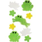 NAKLEJKI ŻELOWE SAMOPRZYLEPNE NA OKNO Z ŻABAMI 9 SZT - obrazek 2