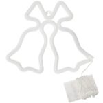 BOŻONARODZENIOWA DEKORACJA ŚWIETLNA LED - NEON DZWONKI 23 CM - obrazek 2