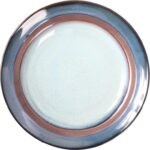 Zastawa stołowa ceramiczna brązowo-kremowo-niebieska - obrazek 2