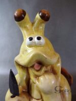 Ceramiczny Ślimak z Łopatką - Zielona Figurka Dekoracyjna - obrazek 2