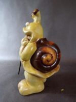 Ceramiczny Ślimak z Łopatką - Zielona Figurka Dekoracyjna - obrazek 3
