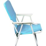 Krzesło Turystyczne Składane Plażowe Leżak Fotel BLUE - obrazek 3