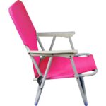 Krzesło Turystyczne Składane Plażowe Leżak Fotel PINK - obrazek 3