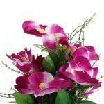 Bukiet Storczyków Fioletowych - 10 Sztuk, Wysokość 45 cm, Kwiaty Sztuczne o Wysokiej Jakości - obrazek 2