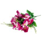 Bukiet Storczyków Fioletowych - 10 Sztuk, Wysokość 45 cm, Kwiaty Sztuczne o Wysokiej Jakości - obrazek 3