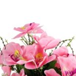 Bukiet Sztucznych Orchidei w Jasnoróżowym Kolorze - 10 Sztuk, 45 cm Wysokości - obrazek 2