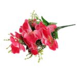 Bukiet 10 Sztucznych Orchidei w Kolorze Różowym, 45 cm - obrazek 3