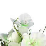 BUKIECIK 10 SZTUCZNYCH ORCHIDEI W KOLORZE BIAŁYM O WYSOKOŚCI 45 CM - obrazek 2