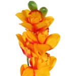 Storczyk Dekoracyjny Pomarańczowy - Kwiat Sztuczny Wysokiej Jakości 98 cm - obrazek 2