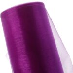Organza Dekoracyjna Fioletowa, Szerokość 12 cm, Długość 9m - obrazek 2
