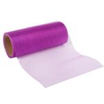 Organza Dekoracyjna Fioletowa, Szerokość 12 cm, Długość 9m - obrazek 3