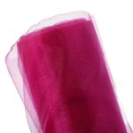 Organza Dekoracyjna Ciemny Róż 12cm x 9m - obrazek 2