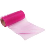 Organza Dekoracyjna Ciemny Róż 12cm x 9m - obrazek 3