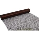 ORGANZA BRĄZOWA Z NADRUKIEM BROKATOWYM 0,50 x 10 m