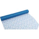 ORGANZA GRANATOWA Z NADRUKIEM  BROKATOWYM 0,50 x 10 m