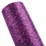 ORGANZA FIOLETOWA Z NADRUKIEM BROKATOWYM 0,50 x 10 m - obrazek 3