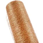 Złota Organza Brokatowa 50cm x 10m na Dekoracje i Kompozycje Kwiatowe - obrazek 3