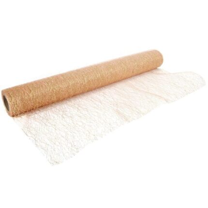 Złota Organza Brokatowa 50cm x 10m na Dekoracje i Kompozycje Kwiatowe